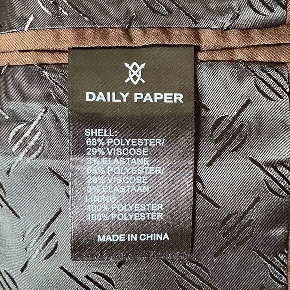 Daily Paper Marimba Brown Blazer Cropped Size XS - Picture 15 of 15